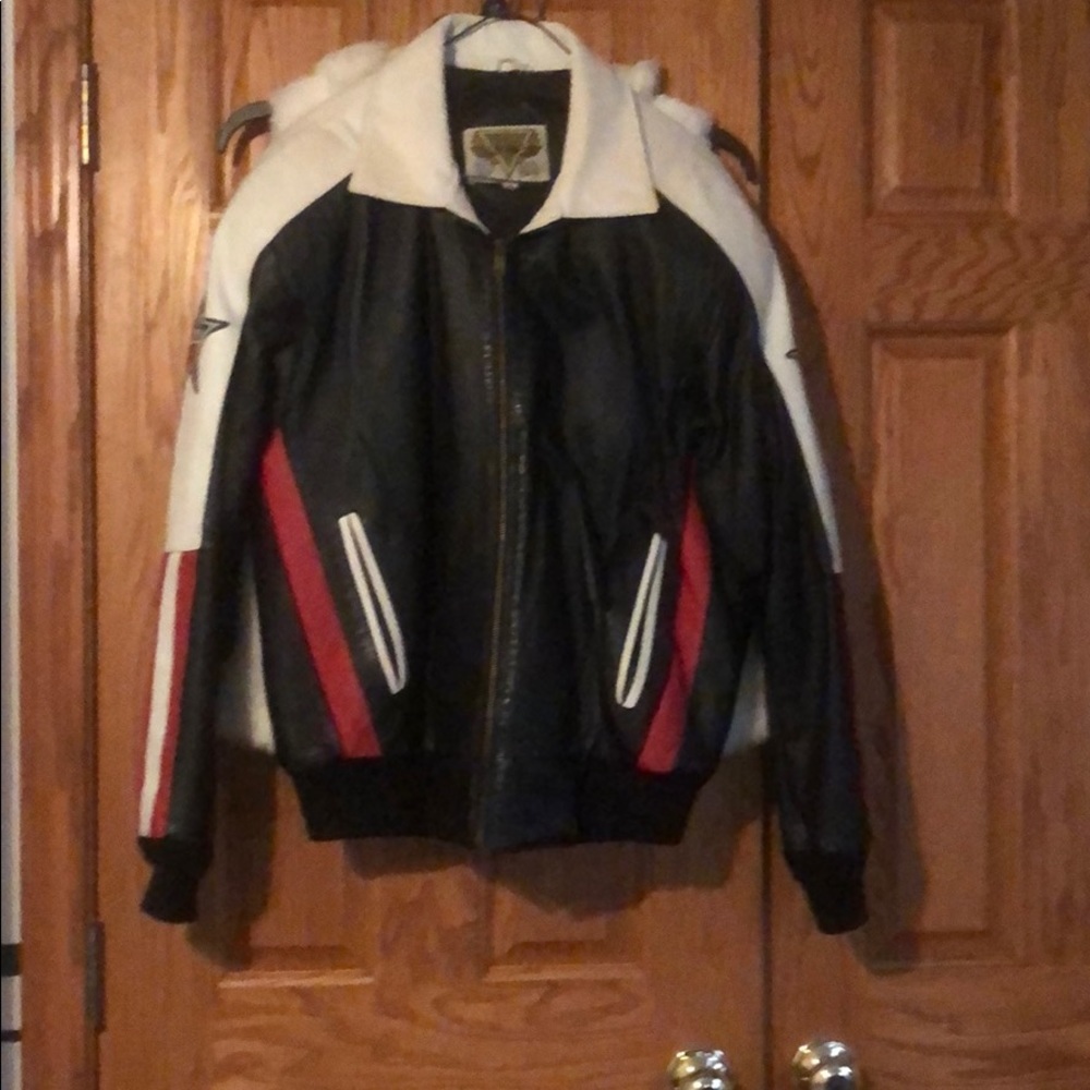 Leather bomber USA jacket